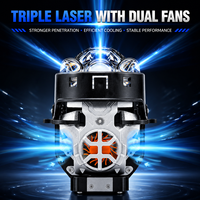 Vente en gros : Lentille de projecteur Bi-LED 3 pouces, triple laser, double ventilateur, pour phare de voiture, kit de rétrofit Plug & Play 9005 H11, installation personnalisée sans perte