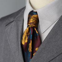 Cravate de mariage formelle pour homme en polyester jacquard rayé floral à séchage rapide de 7 cm pour le marié