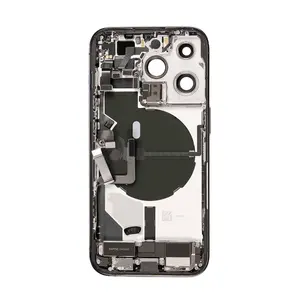 Gzm-parçaları konut orta çerçeve ile iPhone 14 için Pro pil arka kapak arka kapı şasi değiştirme