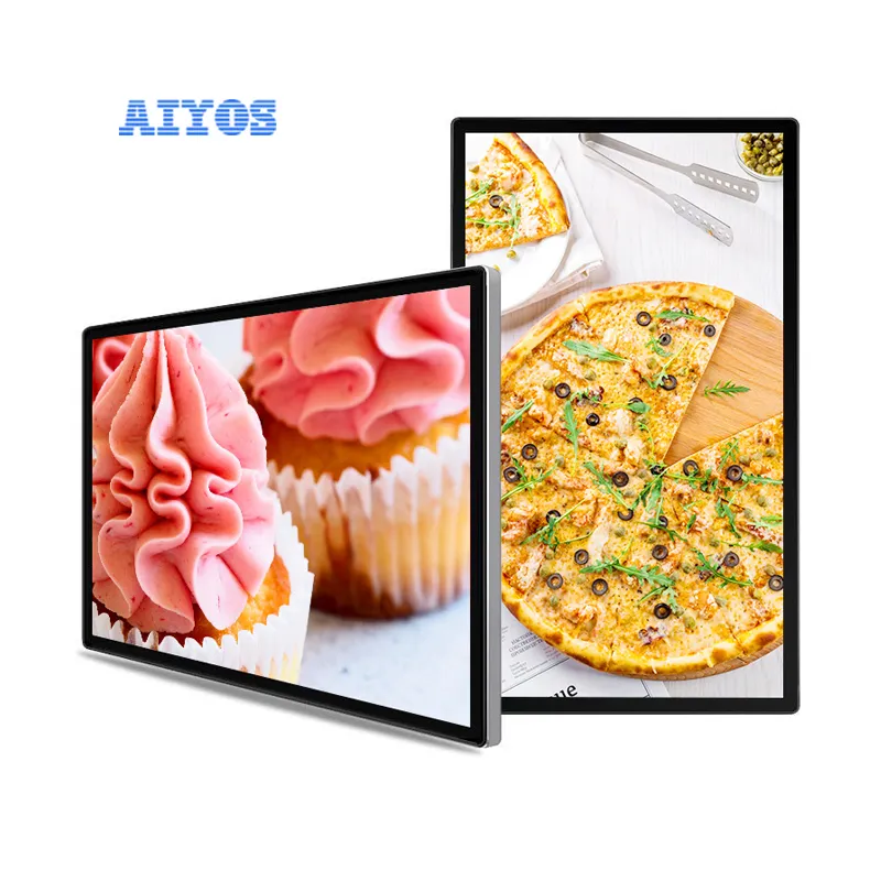 Factory Wholesale 32" LCD Advertising Digital Signage Screen Wall Mountable Android System with Touch Panel