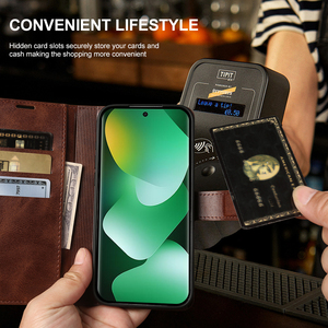 เคสโทรศัพท์แบบพับป้องกันการตก ทำจากหนัง PU พร้อมช่องใส่บัตร สำหรับ <span class=keywords><strong>Redmi</strong></span> Note 16/15/14 และ 16C/<span class=keywords><strong>A8</strong></span> ซีรีส์ ป้องกันได้อย่างเต็มรูปแบบ - Product Image 2