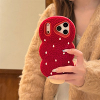 Coque de téléphone portable en silicone véritable avec design de dessin animé 3D mignon en forme de sucette, protection intégrale antichoc pour l'objectif de l'appareil photo