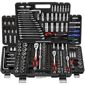 216-Piece Auto Repair Mechanical Tools Kit 1-Drawer Heavy Duty Metal Box OEM Supported <b>Case</b> Hand Metal <b>File</b> Wrenches Automotive - Product Image 2