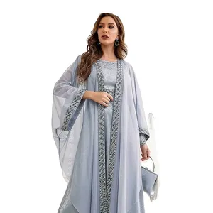 Hot Selling Middle Eastern Muslim Women's Cotton Embroidery Set Adult Women's Side Embroidery in Stock