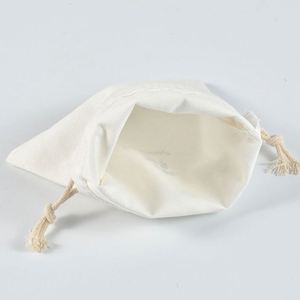 Wholesale 12oz Organic Cotton Storage Bag <b>Pouches</b> Pink Color Cotton Canvas <b>Drawstring</b> Dust Bag With Round Bottom - Product Image 5