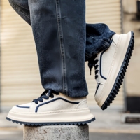 Chaussures décontractées pour hommes, nouvelles chaussures de luxe de haute qualité, chaussures décontractées et confortables à semelle épaisse pour la marche