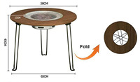 Table pliante multifonctionnelle pour chauffer le thé pour le camping et le barbecue.