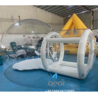 Dôme Igloo Transparent Gonflable pour Fête d'Enfants, Tente à Bulles Gonflable Transparente, Maison à Bulles Gonflables