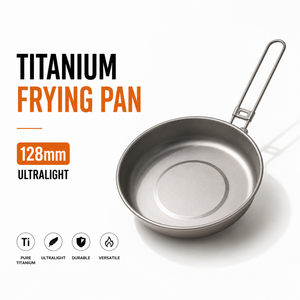 Ultralight Titanium Camping Skillet Outdoor Frying Pan Foldable Handle Backpacking Picnic Cooking Pan OEM ODM - Product Image 1