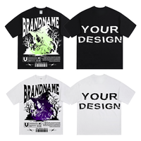 Personnalisé votre nom de marque T-shirt haute qualité 250 GSM 100% coton t-shirts en gros hommes T-shirt Streetwear personnalisé hommes T-shirt