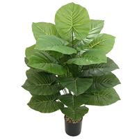 18 feuilles de plantes vertes artificielles faites à la main pour la décoration de la maison, des mariages, de Noël, des remises de diplômes, du Nouvel An chinois et l'aménagement paysager au sol