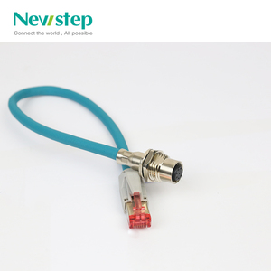 Conector M12 <span class=keywords><strong>de</strong></span> 4 Pines con Código A a Conector Ethernet <span class=keywords><strong>RJ45</strong></span>, <span class=keywords><strong>Cable</strong></span> Profinet CAT5e, Ethernet Industrial Ethercat - Product Image 2