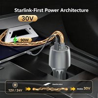Adaptateur d'alimentation Starlink Mini 90W 30V personnalisé en gros avec port USB Type-C PD 3.0 5V/3A pour le marché mondial