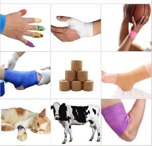 Fabricante de bandagem veterinária médica com baixo MOQ, bandagem coesa colorida personalizada para animais de estimação, impressão não tecida ecológica - Product Image 2