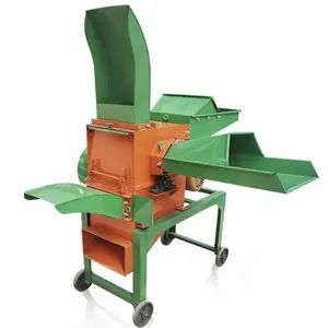 Mini Electric Motor Agriculture Operated Gasoline Corn Straw Chopper Silage Hay Chaff Cutter Machine