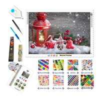 Kit de Peinture Diamant Dernière Génération : Décoration Murale Hiver avec Diamants en Résine et Broderie Mosaïque sur Toile