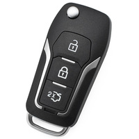 Coque de clé de voiture à 3 boutons, vide, pour télécommande, avec lame, sans circuit imprimé, pour remplacement de boîtier de verrouillage/déverrouillage du coffre