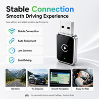 Adaptor Mini Wired to Wireless CarPlay Android Auto, USB Type C Plug and Play CarPlay Box Mendukung Kontrol Mobil Asli