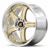 Jantes SRD 2 pièces JDM 16 17 18 pouces 5x120 5x112 5x114.3 Or Givré Jantes de Course à Profil Profond pour Ford Mustang S550 S650