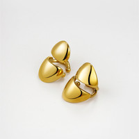 Manchettes d'oreille en acier inoxydable plaqué or, étanches, anti-ternissement, hypoallergéniques, sans perçage, à clipser, vente en gros de bijoux