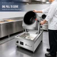 Robot de cuisine électrique automatique avec évier, machine à wok à induction, équipement de cuisine commercial, fournisseur d'usine