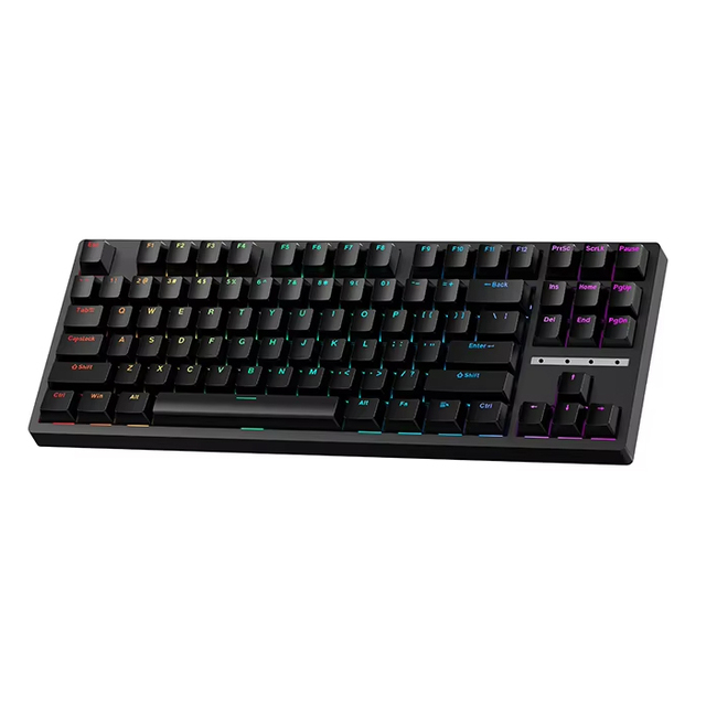 KEYWIN New Wireless 2.4Ghz USB Mechanical Keyboard 87 Keys RGB Backlight Plastic Custom Gaming Keyboard