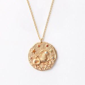 Collier pendentif d'astrologie <span class=keywords><strong>Horoscope</strong></span> plaqué or 18k, bijoux signe du zodiaque chinois - Product Image 3