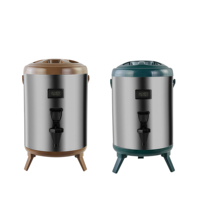 Seau à boissons isotherme avec affichage numérique de la température et robinet pour distributeur de boissons chaudes et froides (lait, thé, jus)