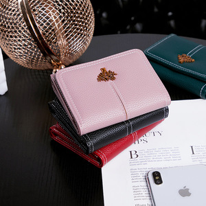 He-cartera corta con logo de árbol de dinero para mujer, monedero sencillo con tarjetero - Product Image 2