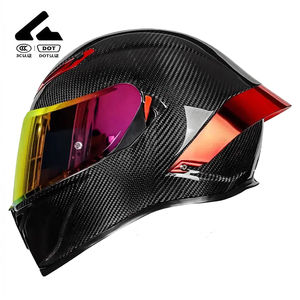 Helm sepeda motor serat karbon, helm sepeda motor wajah penuh, lensa ganda, <span class=keywords><strong>M</strong></span>/l/xl/2xl, ekor besar, mudah dilepas, sepeda motor, Motocross - Product Image 1