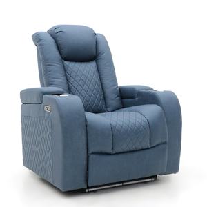 Canapé <span class=keywords><strong>inclinable</strong></span> électrique en cuir Geeksofa moderne pour 6 personnes, ensemble <span class=keywords><strong>de</strong></span> canapé home cinéma 3 2 1 avec console et table rabattable - Product Image 5