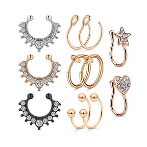 New Product Ideas 2023 Nose Rings Healthy Steel Nose Cuff Piercing Jewelry Titanium