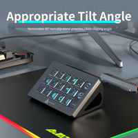 AJAZZ Akp153E Teclado Táctil Programable de 15 Teclas con Cable USB-C y Panel de Consola con Atajos de Programación para PC/Windows
