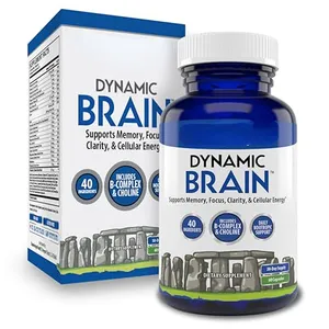 Private Label Vegetarian Dynamic Brain Supplement Multivitamin & Minerals Choline Huperzine A for Memory Focus & Clarity Support