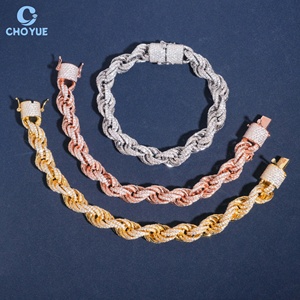 Pulsera de Cadena de Plata 925 con Baño de Rodio y Moissanita Certificada GRA, Corte Brillante Redondo, Micro Pavé, Joyería de Lujo Unisex - Product Image 3