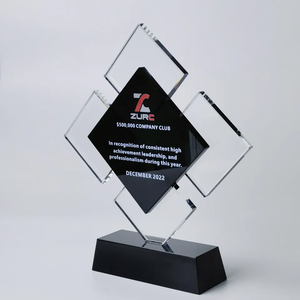 Trofeo de cristal negro cuadrado <span class=keywords><strong>simple</strong></span> al por mayor, premios con logotipo personalizado tallado con impresión UV - Product Image 5