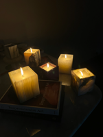 SAIDKOCC 8*8*10cm français lumière luxe marbre bougeoir plusieurs Options pour l'atmosphère et la décoration de la maison 7 couleurs