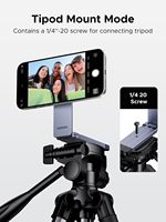 Support de téléphone magnétique UGREEN pour selfie, trépied de poche portable, accessoires de voyage, support de téléphone mains libres flexible