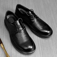 Mocassins Penny pour Hommes en Cuir Véritable Pleine Fleur, à Enfiler, Semelle Épaisse, Chaussures Habillées Décontractées pour Affaires