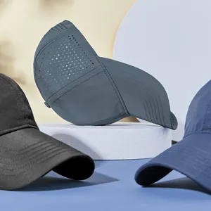 メッシュスポーツキャップ通気性ポリエステルジムランニングキャップゴルフ野球帽空白のカスタムロゴ