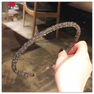 Koreaanse Dunne Haarring Headwear Vrouwen Bling Crystal Kraal Hoofdband Haarband - Product Image 3