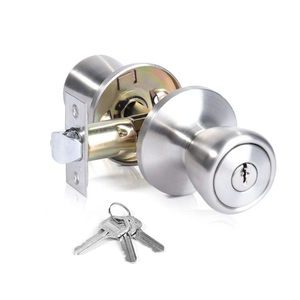 576 אבטחה גבוהה נירוסטה ידית דלת נעילה עם 3 מפתחות הפעלה קלה 60 מ "מ עם סט הפעלה עבור חדר שינה - Product Image 1