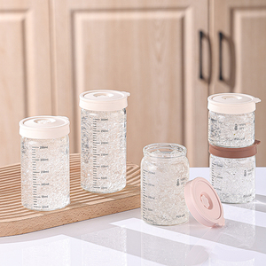 Bouteille en verre transparent de 75 ml à 700 ml, de qualité alimentaire, prête à l'emploi, avec couvercle, pour miel, confiture, ou <span class=keywords><strong>nid</strong></span> <span class=keywords><strong>d</strong></span>'oiseau – Vente chaude - Product Image 1