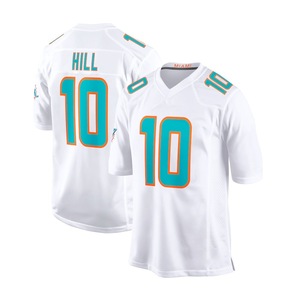 Bordado Personalizado al por Mayor de <span class=keywords><strong>los</strong></span> Miami Dolphins # 10 # Camiseta de Fútbol Retro 17, Malla de Poliéster, Unisex, para Adultos, Venta al por Mayor Internacional - Product Image 3