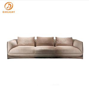 Supplier Cina Furnitur Mewah Eropa Set <span class=keywords><strong>Sofa</strong></span> Beludru Tunggal Warna Biru Tua Beige Buatan Italia Set <span class=keywords><strong>Sofa</strong></span> - Product Image 2