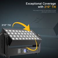 SHEHDS LED 200W Luz de Cabeza Móvil con Efecto Wash Beam y Estroboscópico Matrix para DJ y Discoteca