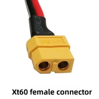 Connecteur de ligne de connexion de panneau photovoltaïque XT60 femelle, câble d'extension solaire en cuivre pur, cordon d'alimentation mobile 1m 30A