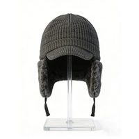 Gorros de Invierno con Orejeras, Gorro de Trapper Forrado de Felpa para Clima Frío, Gorros de Invierno para Hombre, Gorro de Invierno Masculino