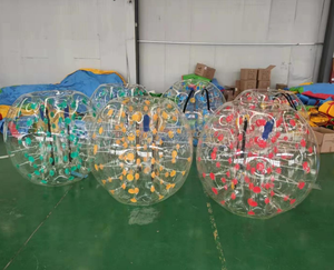 Bola de burbujas inflable de PVC duradera colorida para niños/adultos trampolín flotante juguetes de agua inflables juego - Product Image 5