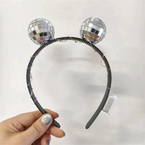 New Arrive Light up <strong>Headband</strong> LED <strong>Disco</strong> <strong>Ball</strong> <strong>Headband</strong> <strong>Disco</strong> <strong>Headband</strong> Rave Party Festival Carnival Hair Accessories for Women Girl - Product Image 2